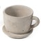 Large Cement Teacup Planter Decorative Indoor Outdoor Flower Pot